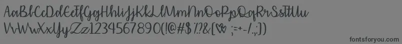 AffectionatelyYoursOtf Font – Black Fonts on Gray Background