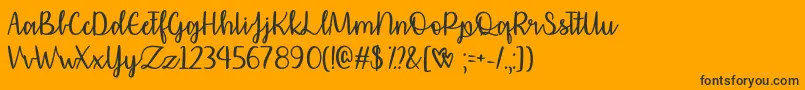 AffectionatelyYoursOtf Font – Black Fonts on Orange Background