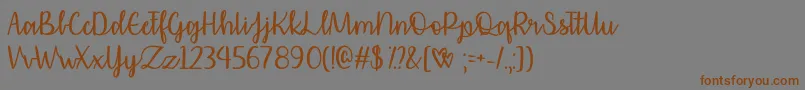 AffectionatelyYoursOtf Font – Brown Fonts on Gray Background
