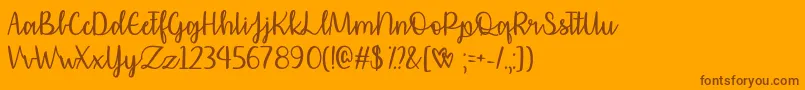AffectionatelyYoursOtf Font – Brown Fonts on Orange Background