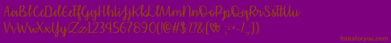 AffectionatelyYoursOtf Font – Brown Fonts on Purple Background