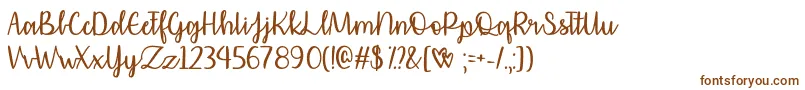 Шрифт AffectionatelyYoursOtf – коричневые шрифты на белом фоне