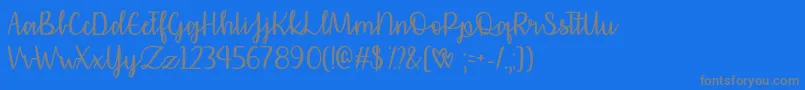 AffectionatelyYoursOtf Font – Gray Fonts on Blue Background