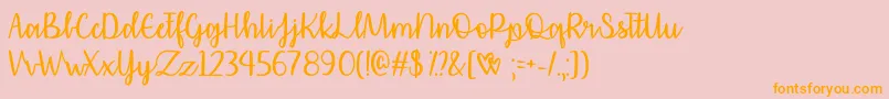 AffectionatelyYoursOtf Font – Orange Fonts on Pink Background
