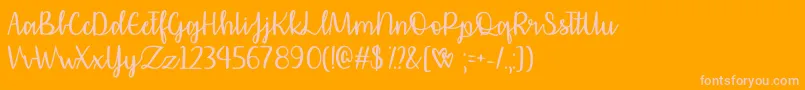 AffectionatelyYoursOtf Font – Pink Fonts on Orange Background
