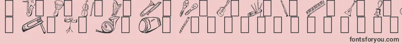MusicForAWhile Font – Black Fonts on Pink Background