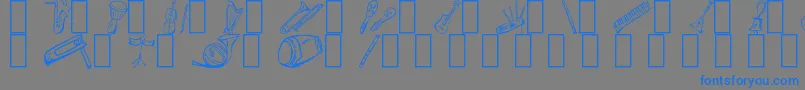MusicForAWhile Font – Blue Fonts on Gray Background