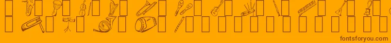 MusicForAWhile Font – Brown Fonts on Orange Background