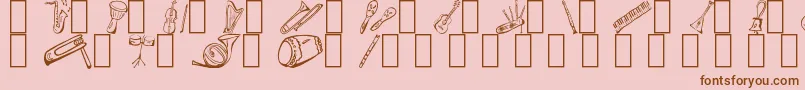 MusicForAWhile Font – Brown Fonts on Pink Background