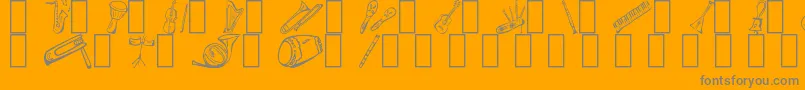 MusicForAWhile Font – Gray Fonts on Orange Background