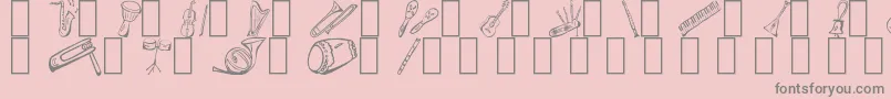 MusicForAWhile Font – Gray Fonts on Pink Background