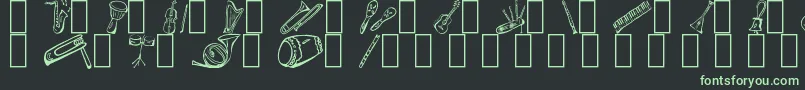 MusicForAWhile Font – Green Fonts on Black Background