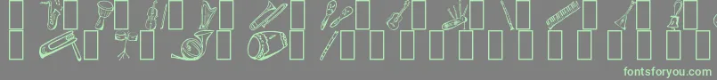 MusicForAWhile Font – Green Fonts on Gray Background