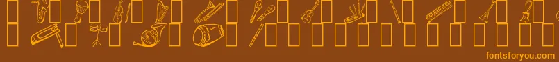 MusicForAWhile Font – Orange Fonts on Brown Background