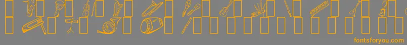 MusicForAWhile Font – Orange Fonts on Gray Background