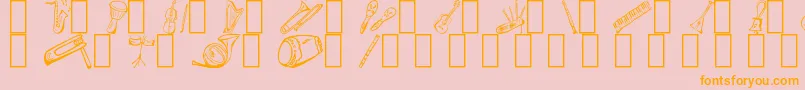 MusicForAWhile Font – Orange Fonts on Pink Background