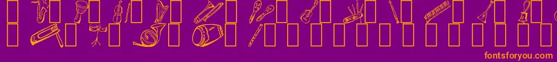 MusicForAWhile Font – Orange Fonts on Purple Background
