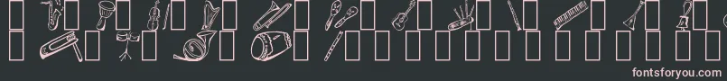 MusicForAWhile Font – Pink Fonts on Black Background