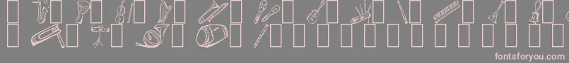 MusicForAWhile Font – Pink Fonts on Gray Background