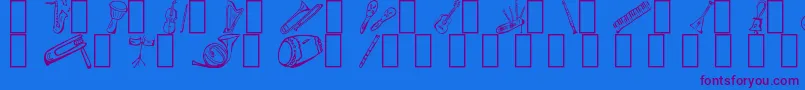 MusicForAWhile Font – Purple Fonts on Blue Background
