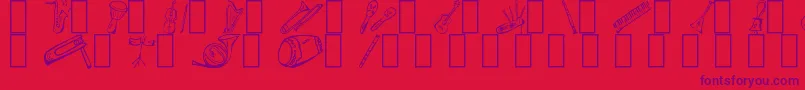MusicForAWhile Font – Purple Fonts on Red Background