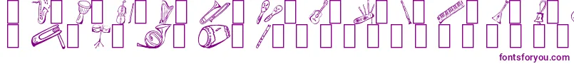 MusicForAWhile Font – Purple Fonts on White Background