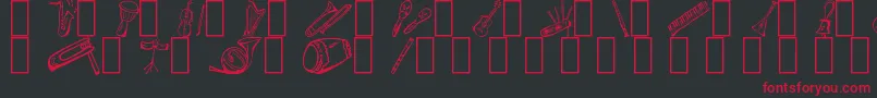 MusicForAWhile Font – Red Fonts on Black Background