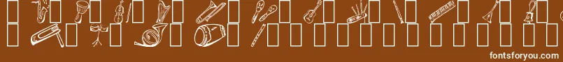 MusicForAWhile Font – White Fonts on Brown Background