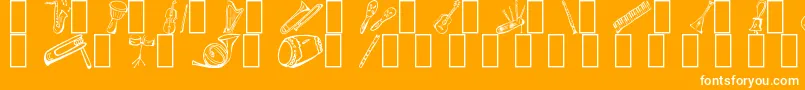 MusicForAWhile Font – White Fonts on Orange Background