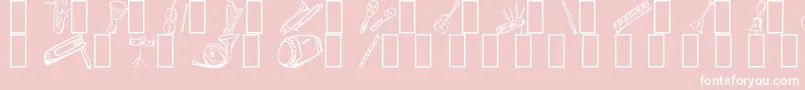 MusicForAWhile Font – White Fonts on Pink Background