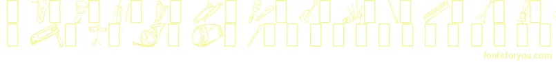 MusicForAWhile Font – Yellow Fonts on White Background