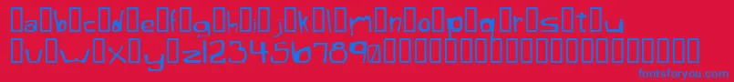 XaficuleOddtype Font – Blue Fonts on Red Background