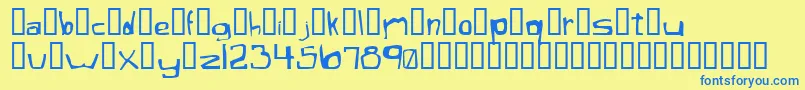 XaficuleOddtype Font – Blue Fonts on Yellow Background