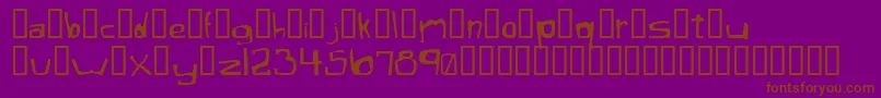 XaficuleOddtype Font – Brown Fonts on Purple Background