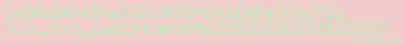 XaficuleOddtype Font – Green Fonts on Pink Background