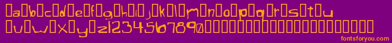 XaficuleOddtype Font – Orange Fonts on Purple Background