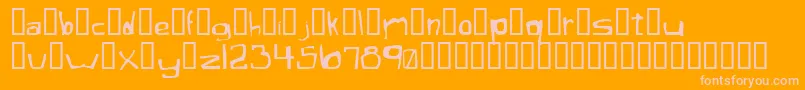 XaficuleOddtype Font – Pink Fonts on Orange Background