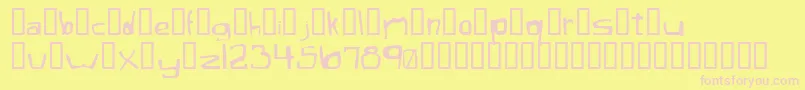 XaficuleOddtype Font – Pink Fonts on Yellow Background