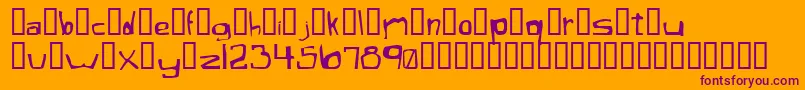 XaficuleOddtype Font – Purple Fonts on Orange Background