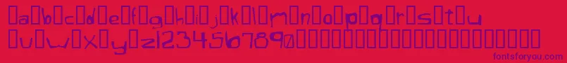 Fonte XaficuleOddtype – fontes roxas em um fundo vermelho