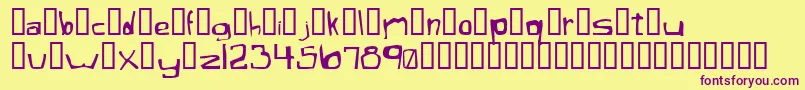 XaficuleOddtype Font – Purple Fonts on Yellow Background