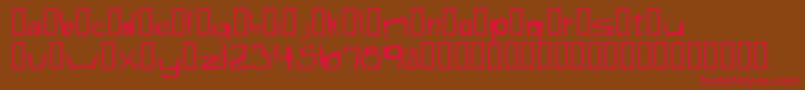 XaficuleOddtype Font – Red Fonts on Brown Background