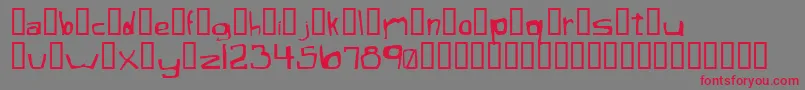 XaficuleOddtype Font – Red Fonts on Gray Background