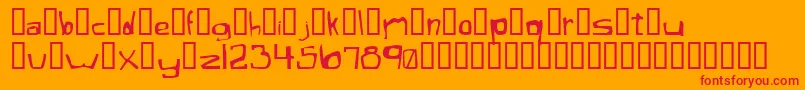 XaficuleOddtype Font – Red Fonts on Orange Background