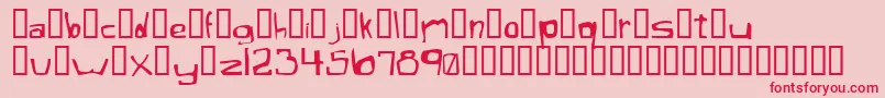 XaficuleOddtype Font – Red Fonts on Pink Background