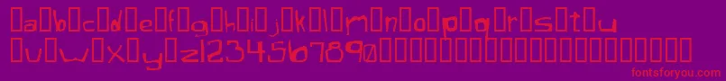XaficuleOddtype Font – Red Fonts on Purple Background