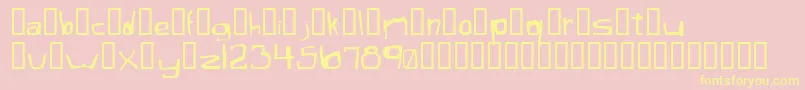XaficuleOddtype Font – Yellow Fonts on Pink Background
