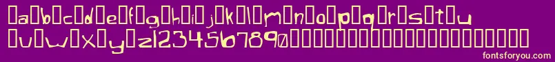 XaficuleOddtype Font – Yellow Fonts on Purple Background