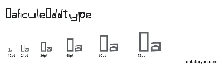 XaficuleOddtype Font Sizes