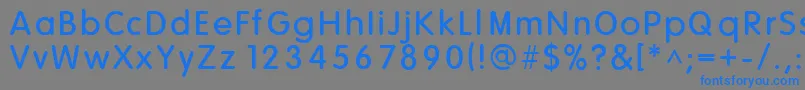 フォントHowies – 灰色の背景に青い文字